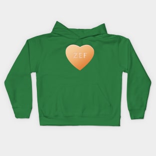 Zef Candy Heart - Orange Kids Hoodie